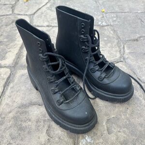 Melissa Black Combat Boots